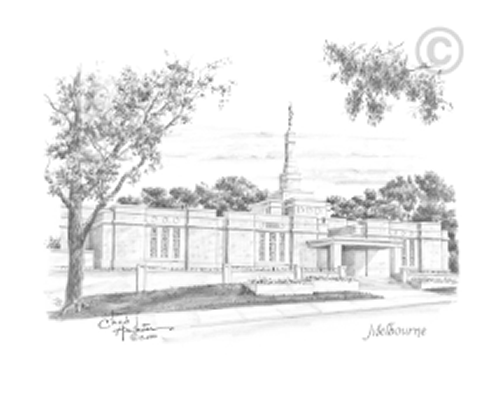 500x395 Melbourne Australia Temple - Australia Sketch