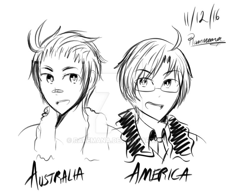800x647 Sketch Australia America By Mangaomi - Australia Sketch