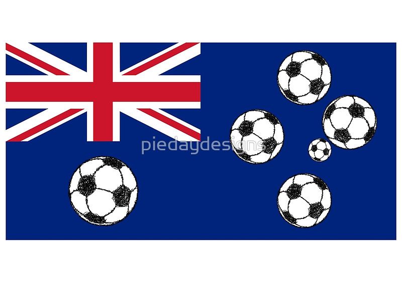 800x563 Australian Flag Soccer Balls Poster. The Flag Of Australia. The - Australian Flag Sketch