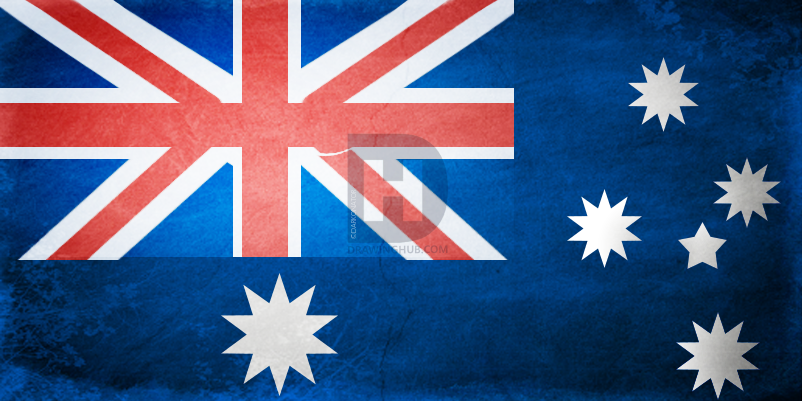 802x401 How To Draw The Australian Flag, Step By Step, Drawing Guide, By - Australian Flag Sketch