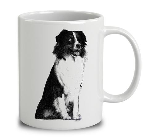 480x445 Australian Shepherd Sketch Mug Empire - Australian Shepherd Sketch