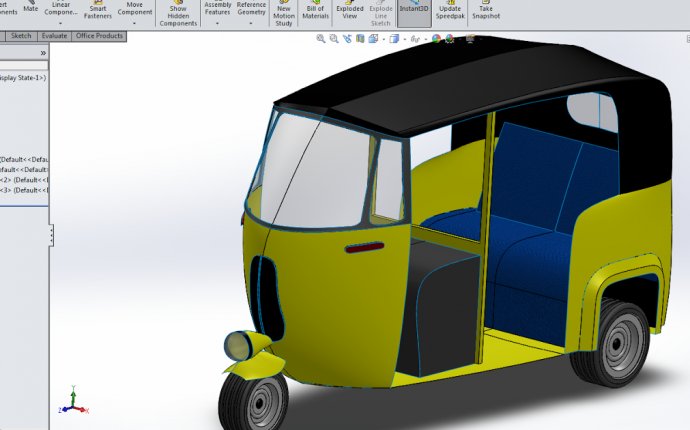 690x430 Auto Rickshaw Sketchup Model Rickshaw Stories - Auto Rickshaw Sketch