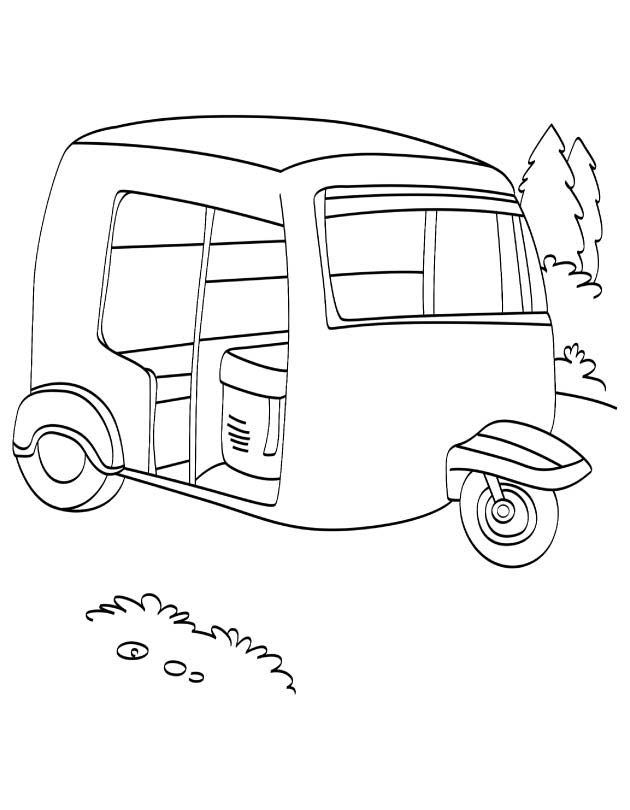 PVcirtual: Sketch Auto Rickshaw Drawing Easy