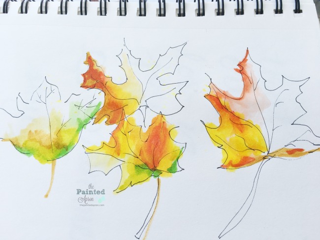 650x488 Autumn Leaf Sketch 1 The Painted Apron - Autumn Leaf Sketch