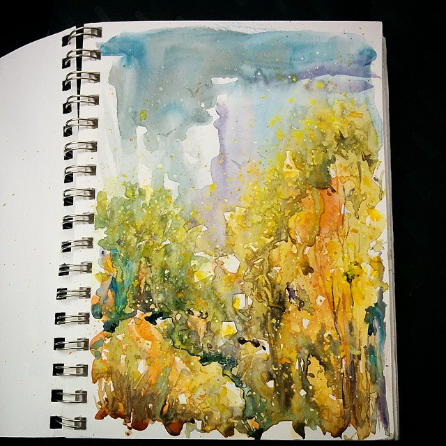 640x640 Painting From The Car Again. Just A Quick Autumn Sketch - Autumn Sketch