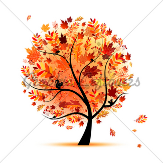 325x325 Autumn Tree, Sketch Drawing For Your Design Gl Stock Images - Autumn Tree Sketch