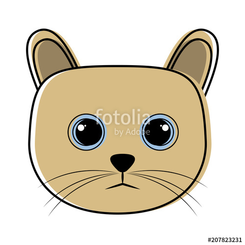 500x500 Cute Cat Avatar Sketch Stock Image And Royalty Free Vector Files - Avatar Sketch