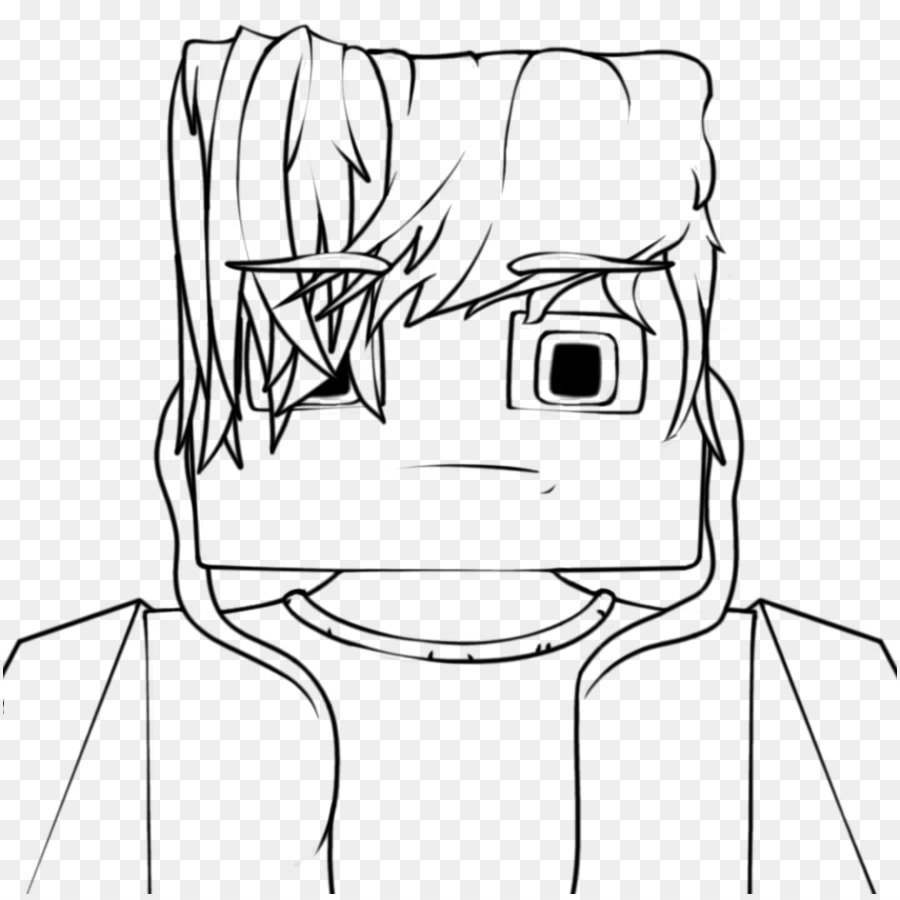 900x900 Line Art Drawing Sketch - Avatar Sketch