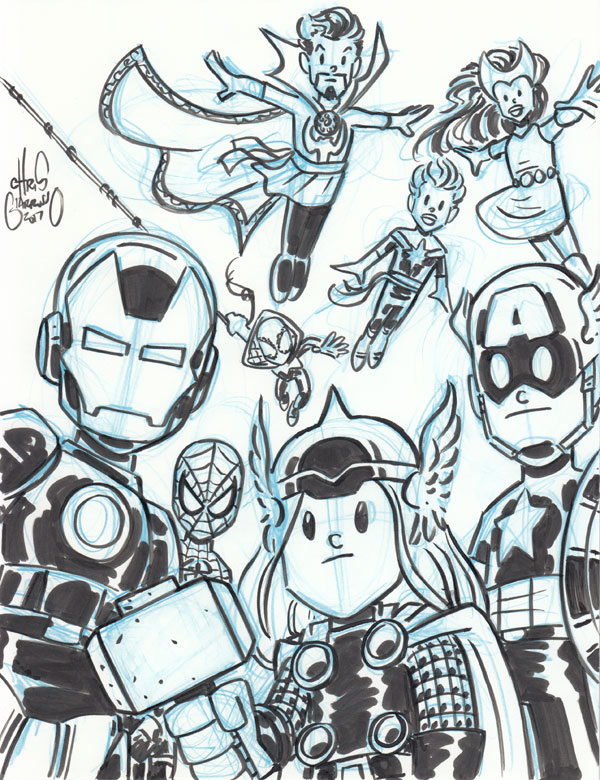 600x780 Avengers Chris Giarrusso - Avengers Sketch