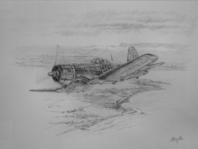 800x600 Drawings....f4u Corsair To Start With, Others Will Fly In - Aviation Sketches