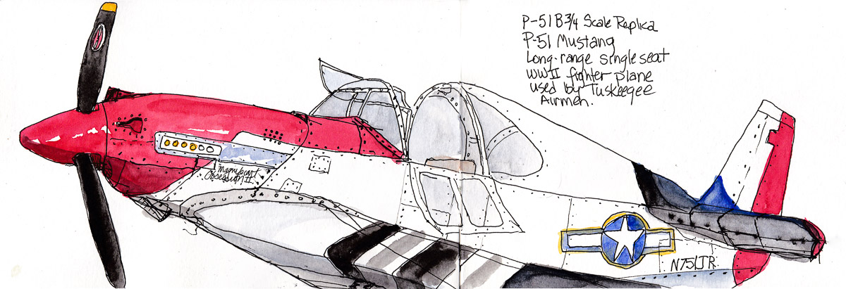 1200x411 Oakland Aviation Museum Sketches Jana Bouc, Artist - Aviation Sketches