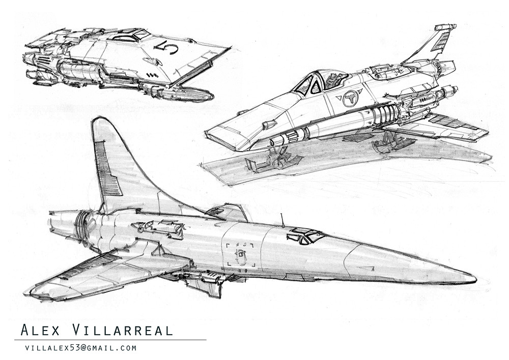 1000x708 Alex Villarreal - Aviation Sketches