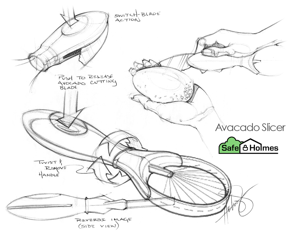 1000x800 Avocado Sketch By Safe Holmes Design Sketches - Avocado Sketch