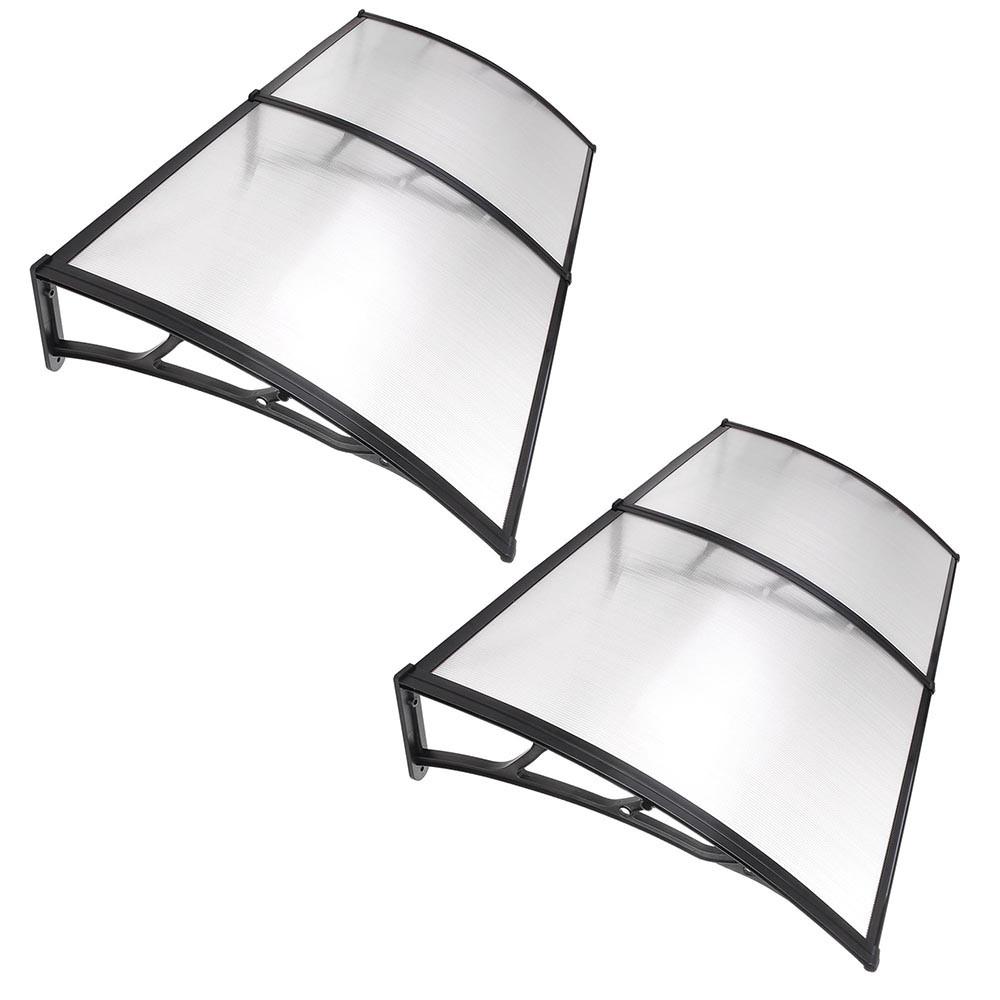 1000x1000 Lagarden 2 Pack 78x39 Door Window Awning Canopy Polycarbonate - Awning Sketch
