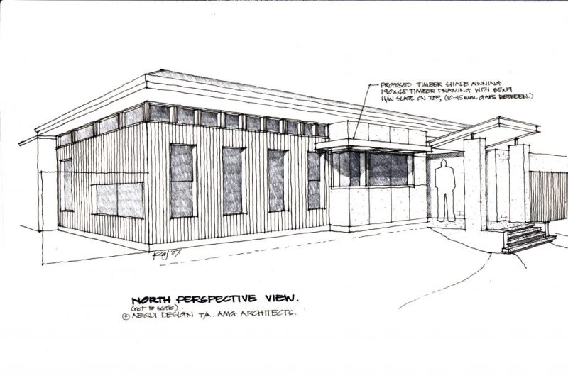 800x550 Sketch Plan Bespoke Architecture Amg Architects - Awning Sketch