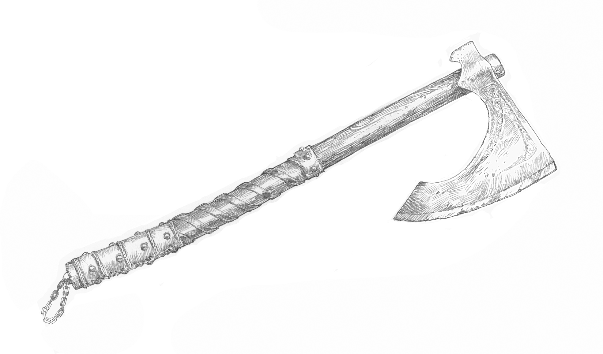 1969x1157 Collection Of Medieval Axe Drawing High Quality, Free - Axe Sketch