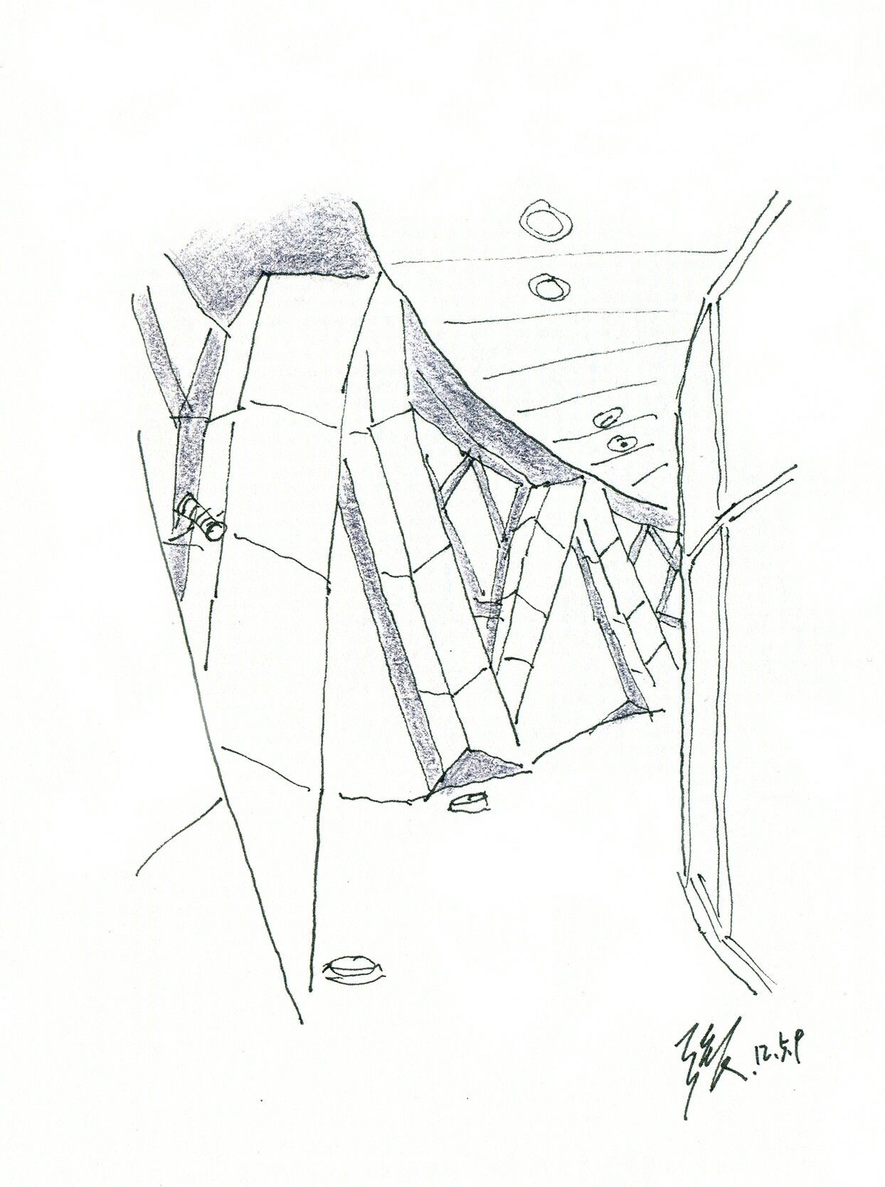 1244x1668 Outer Corridor - Axe Sketch