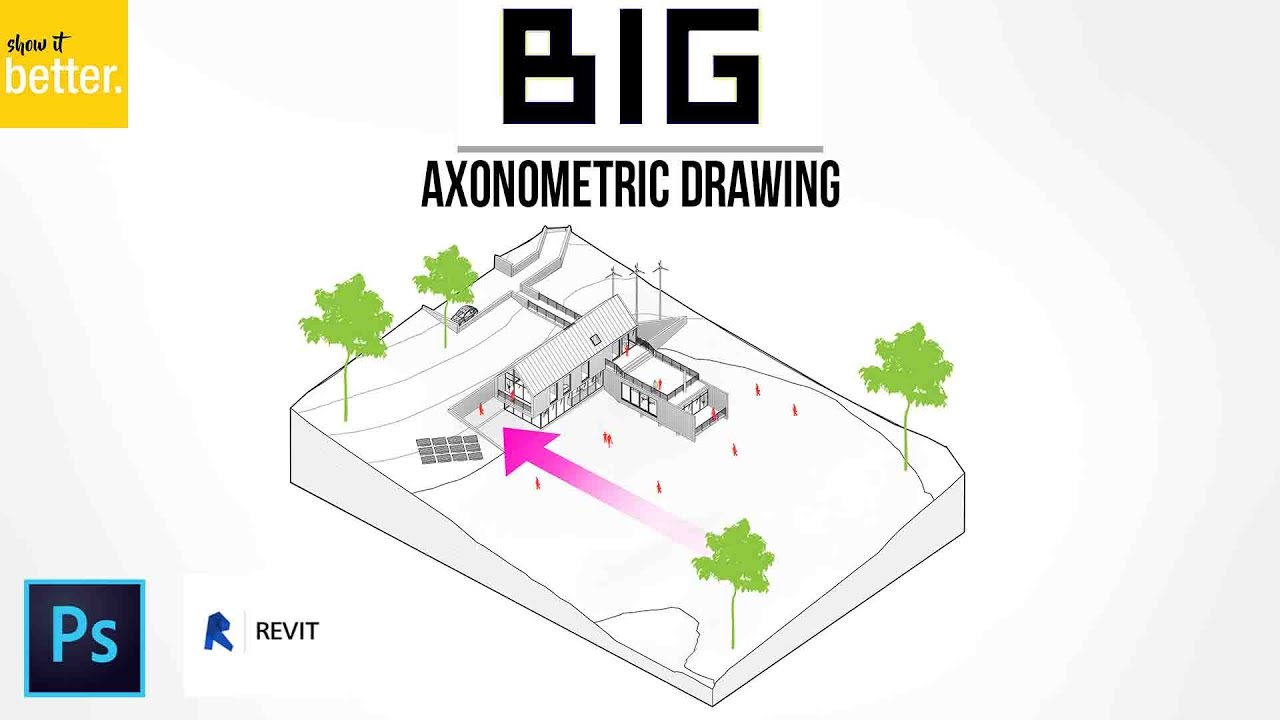 1280x720 Big (Bjarke Ingels) Axonometric Drawing Tutorial - Axonometric Sketch