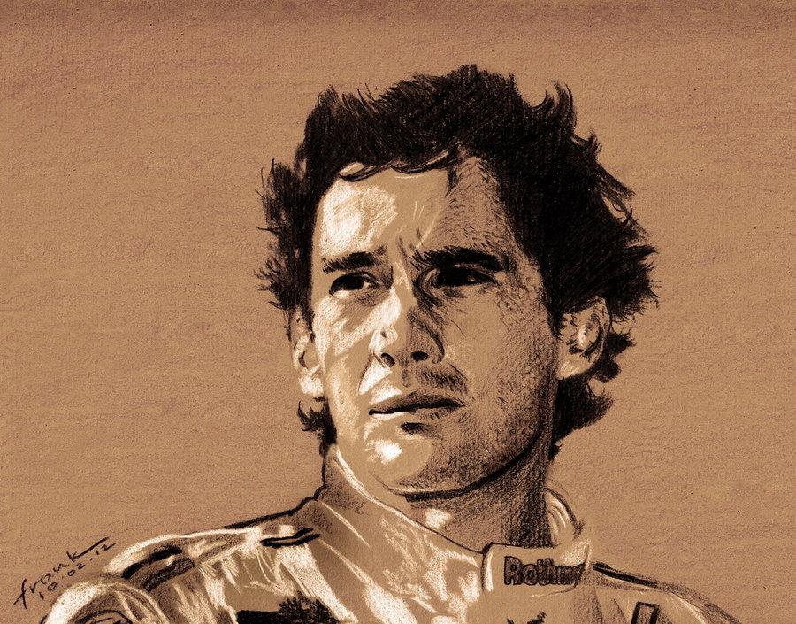 900x705 Ayrton Senna By Frankgo - Ayrton Senna Sketch