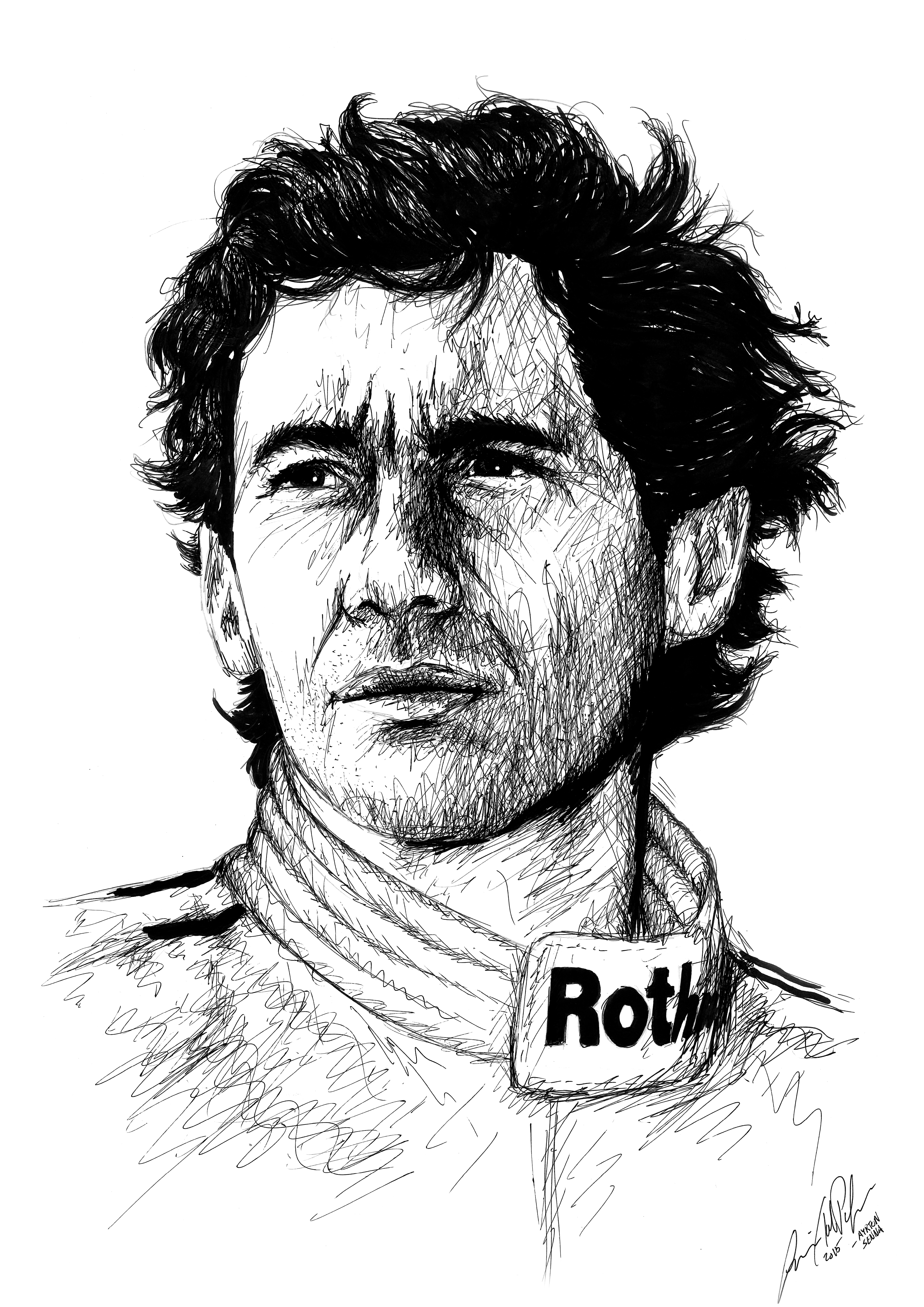 Ayrton Senna Sketch at PaintingValley.com | Explore collection of ...