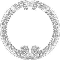 236x236 Aztec Calendar Ring Sketch Coloring - Aztec Calendar Sketch