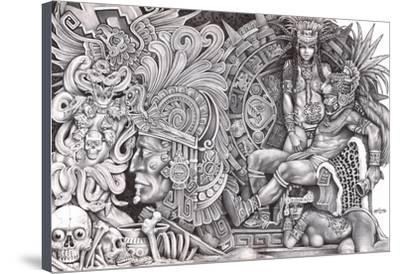 400x274 Aztec Dream Stretched Canvas Print By Mouse Lopez - Aztec Sketches