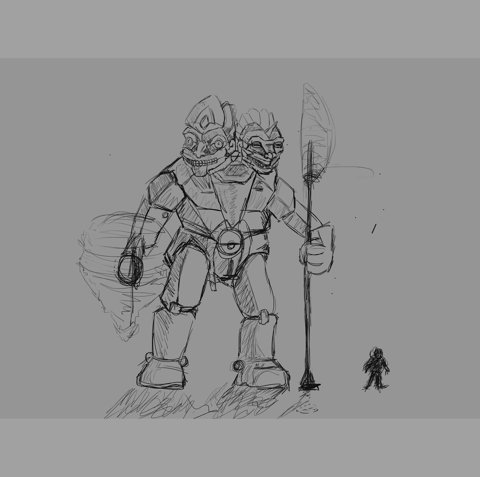 1600x1588 Concepts Of Creative Awesomeness More Robot Aztec Sketches - Aztec Sketches