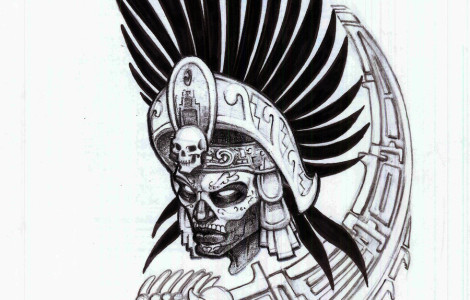 470x300 Aztec Warrior Tattoo Sketches Tattoos Designs Ideas - Aztec Sketches
