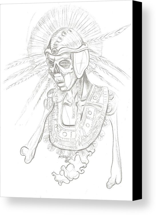 546x750 Aztec Warrior Canvas Print Canvas Art By Americo Salazar - Aztec Warrior Sketch