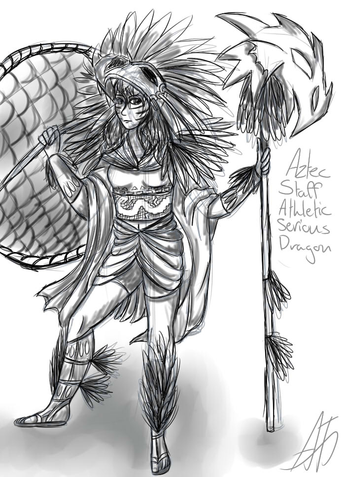 700x969 Aztec Warrior Woman By Illuminati Genius - Aztec Warrior Sketch