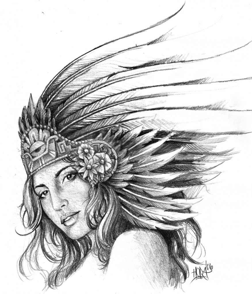 876x1024 Drawing Of Aztec Warrior Drawing Of Aztec Warrior Aztec Warrior - ...
