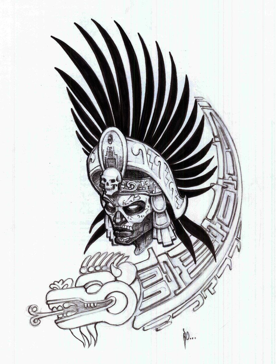 900x1187 Aztec Warrior Tattoo Sketches Is Free Hd Wallpaper. Aztec Warrior - Aztec Warrior Sketch