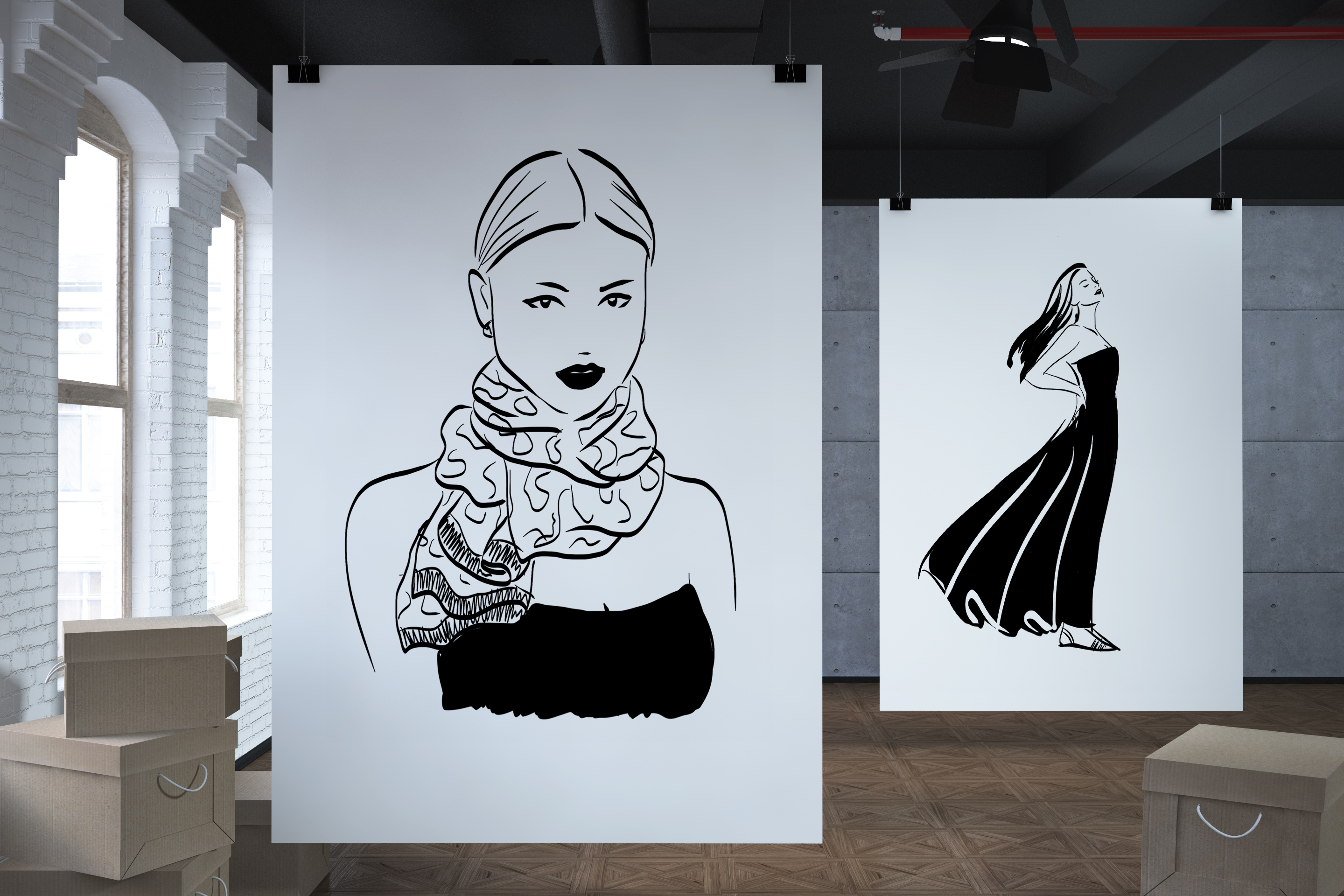 2880x1920 Fashion Illustration Bampw Sketches Carmen Virginia - B&W Sketches