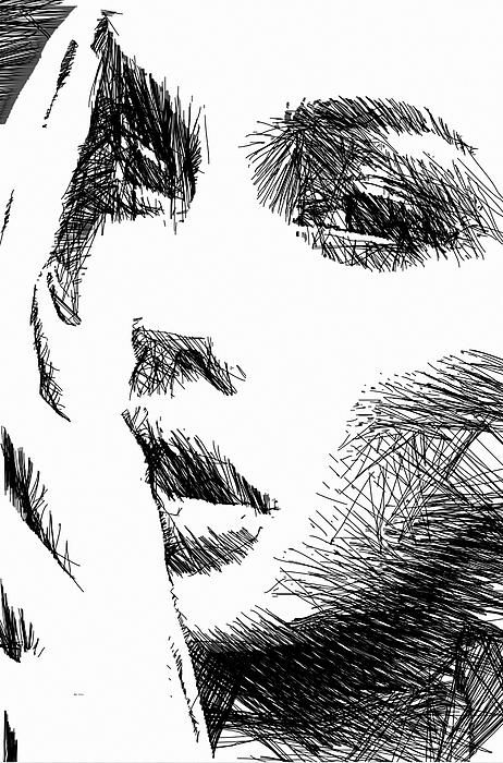 462x700 Woman Sketch In Black And White By Rafael Salazar Artist From - B&W Sketches