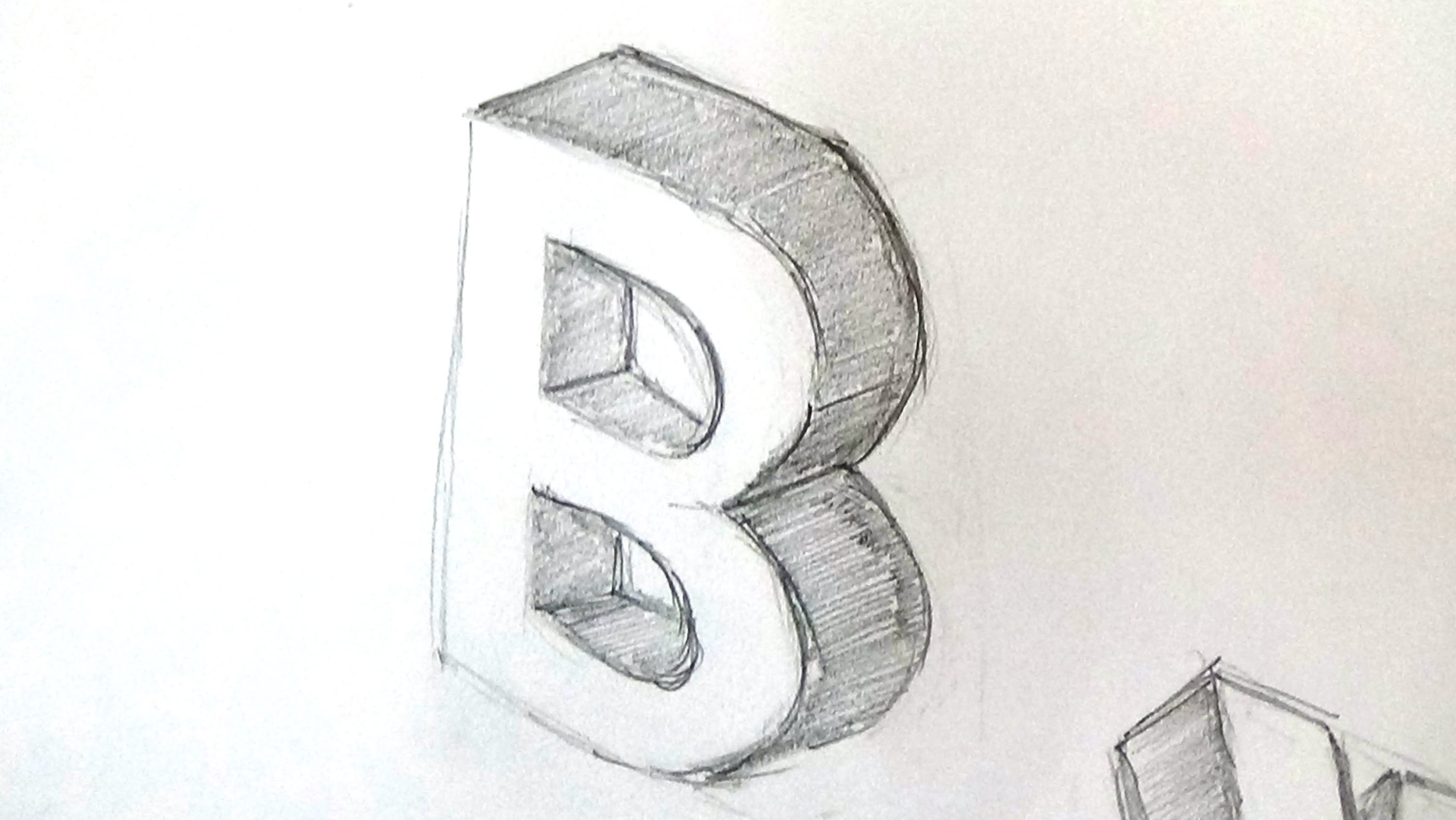 3d рисунок буквы д