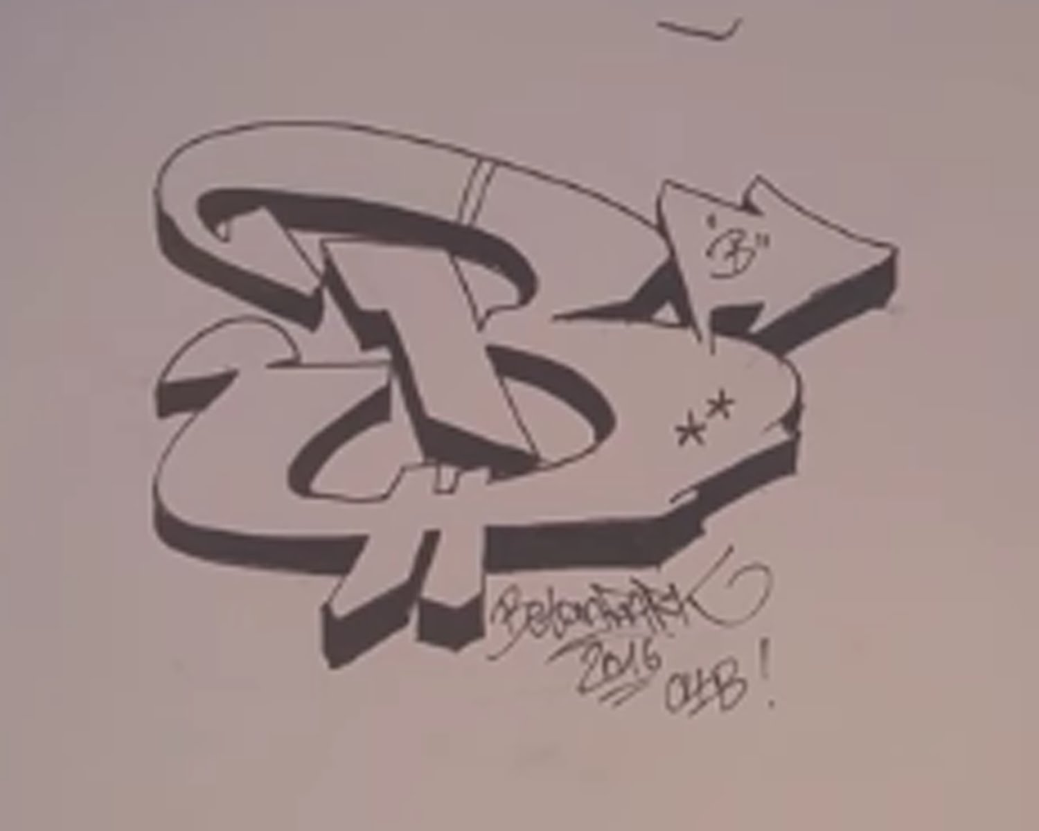 1500x1200 How To Draw An B In Graffiti Letters Abc Graffiti Zeichnen Das B - B Sketch