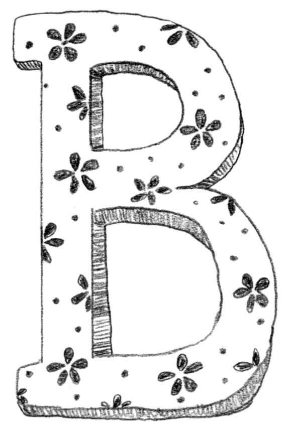 579x865 Sketch Letter B Geek Girl Life - B Sketch