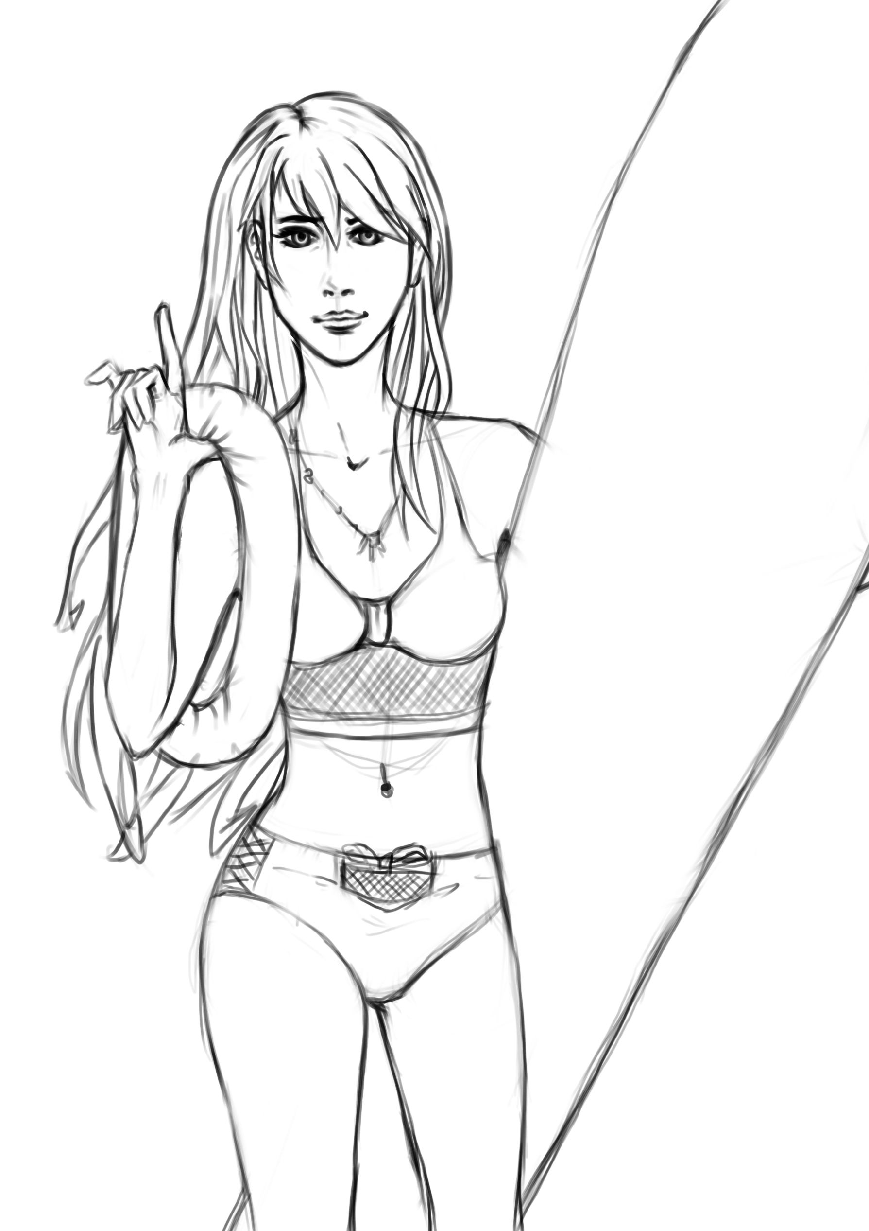 1789x2532 Art Sketch - Babe Sketch