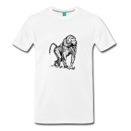 190x190 Baboon Drawing By Netdweller Spreadshirt - Baboon Sketch
