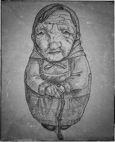 404x500 Babushka Russkojbabushka Russkoy. Lunchtime Scribble 9 - Babushka Sketch