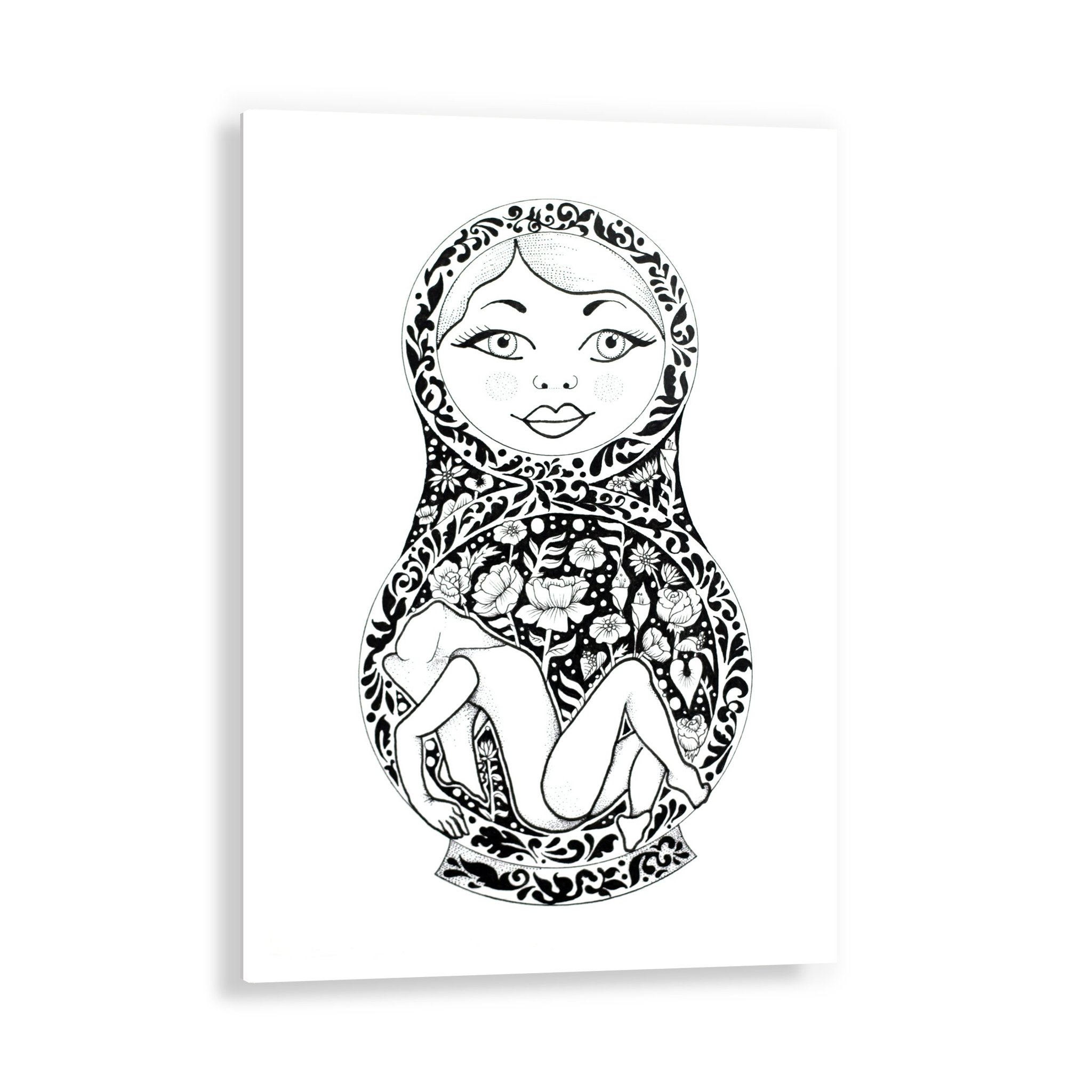 2048x2048 Print On Plexi By Sophie Kay Of Two Palms Art Bazaar - Babushka Sketch