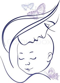 236x327 Mom And Baby Drawings Vector Of Mother And Baby Icon Woman - Baby And Mother Sketch