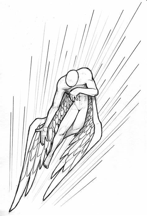 474x699 Baby Angel Flying Drawing. Angel Drawings Free Drawings - Baby Angel Sketch