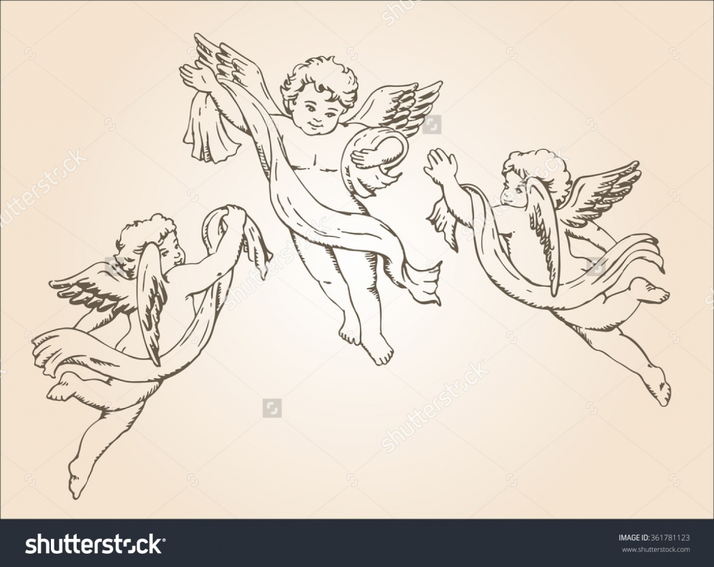 1024x813 Sketches Of Baby Angels Baby Angel Drawings Ba Angel Stock Photos - Baby Angel Sketch