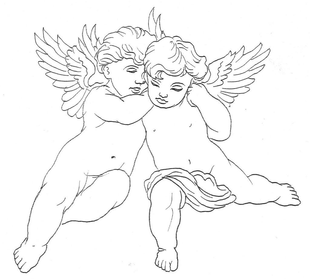 1024x923 Sketches Of Baby Angels Sketches Of Baby Angels Flying Baby Angel - Baby Angel Sketch