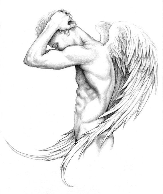 570x680 Angel Drawing - Baby Angel Sketch