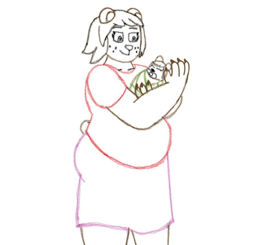 900x857 Mama And Baby Bear Sketch By Sebastianlr - Baby Bear Sketch