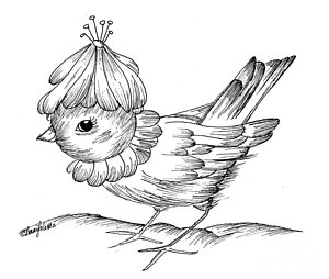 300x254 Baby Birds Drawings - Baby Bird Sketch