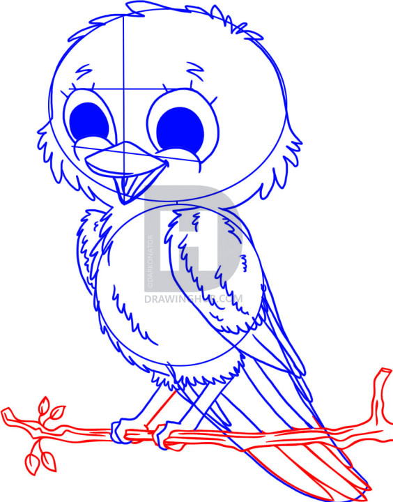 564x720 How To Draw Baby Birds, Step By Step, Drawing Guide, By Darkonator - Baby Bird Sketch