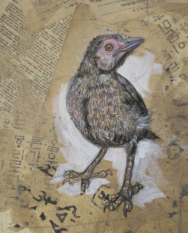375x465 Sketch Of Baby Bird Drawing By Donalee Peden Wesley Saatchi Art - Baby Bird Sketch